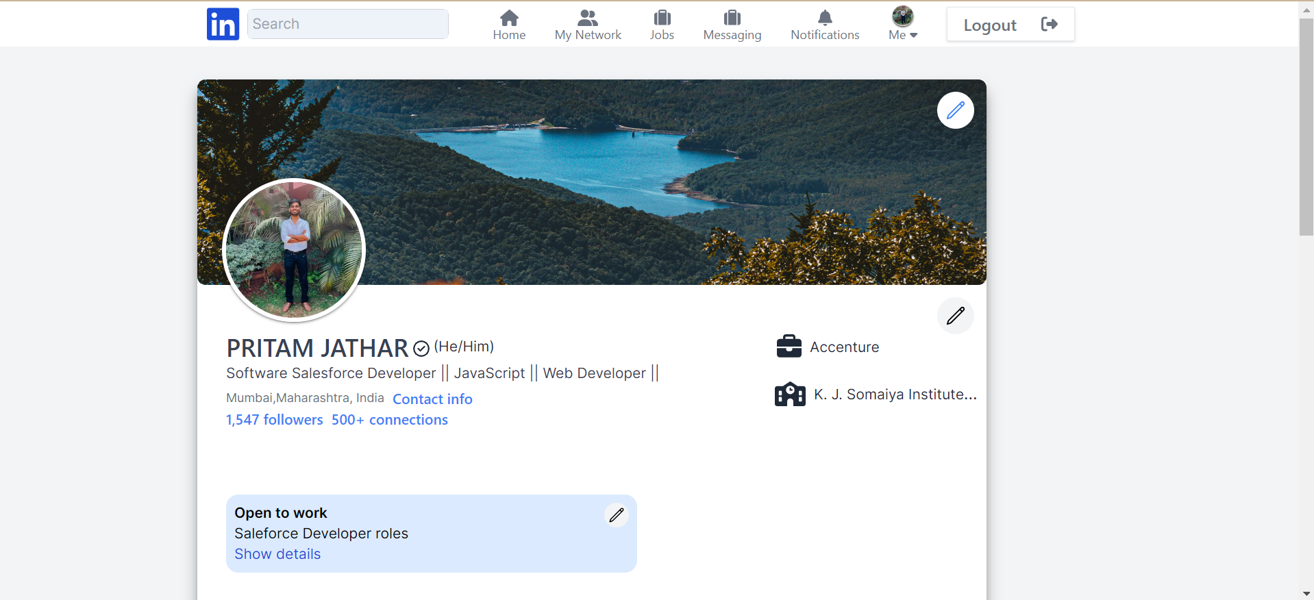 LinkedIn Profile Page Clone